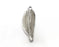 2 Leaf Charms Antique Silver Plated Charms (35x12mm) G29797