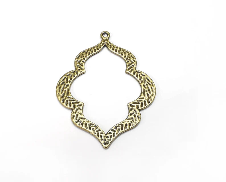 Antique Bronze Charms, Dangle Charms Antique Bronze Plated (53x38mm) G33017