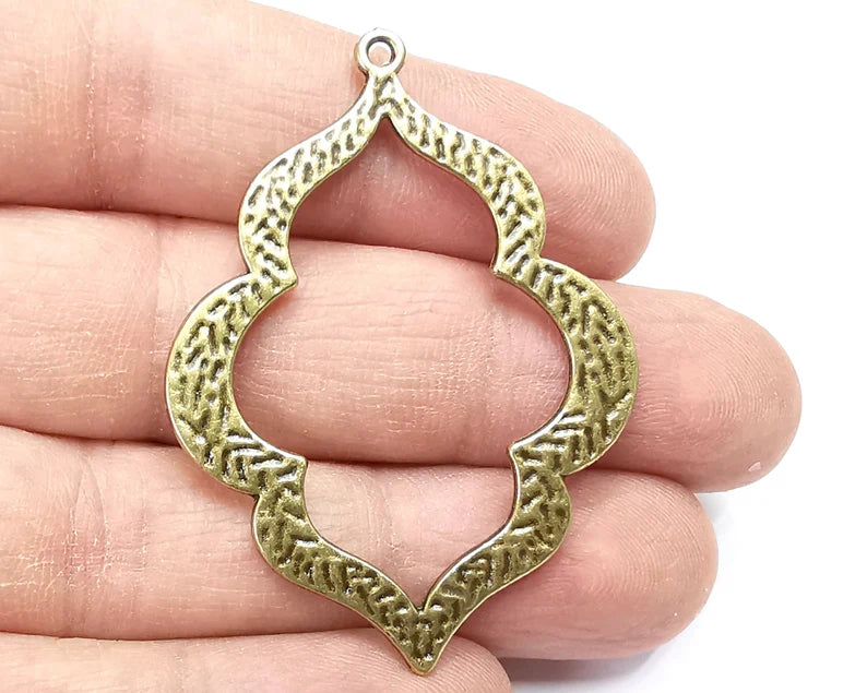 Antique Bronze Charms, Dangle Charms Antique Bronze Plated (53x38mm) G33017