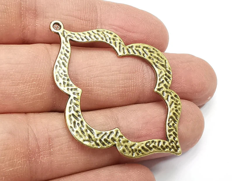 Antique Bronze Charms, Dangle Charms Antique Bronze Plated (53x38mm) G33017