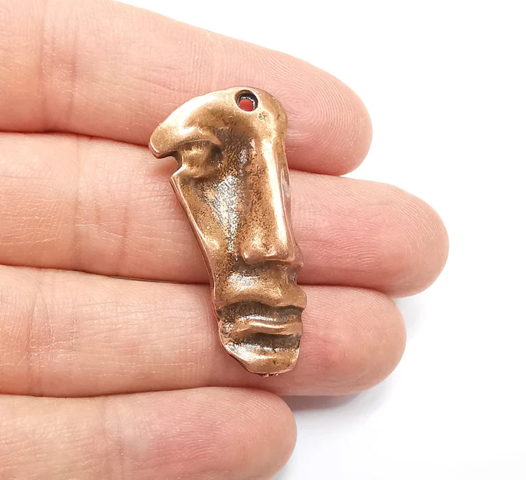 Face Charms Antique Copper Plated Charms (50x24mm) G33026