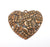 Butterfly Heart Pendant, Antique Copper Plated Pendant (65x59mm) G33033