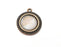 Antique Copper Plated Charms Blank Resin Bezel Mosaic Mountings Cabochon Setting Antique Copper Plated Pendant (20mm Blank) G33079