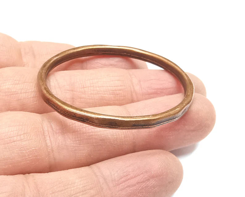 Circle Connector Charms, Dangle Charms Antique Copper Plated Findings (47mm) G33083