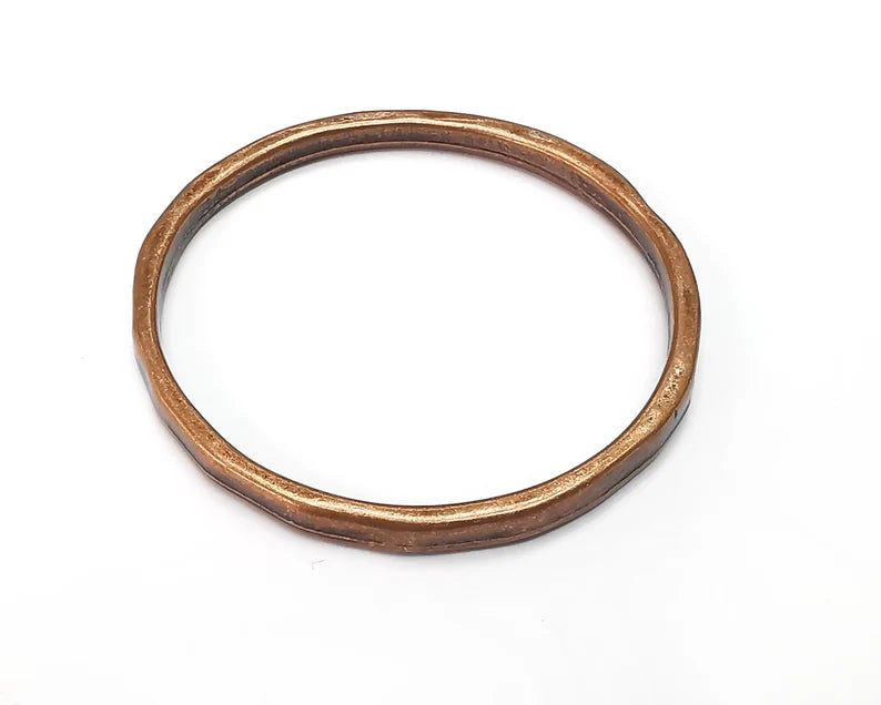 Circle Connector Charms, Dangle Charms Antique Copper Plated Findings (47mm) G33083