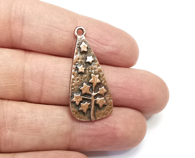 Dandelion Charms, Stars Branch Charms Antique Copper Plated Charms (34x16mm) G29901