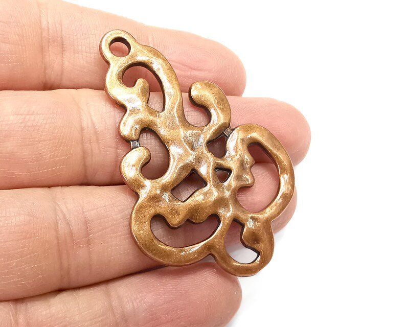 Antique Copper Charms, Pendant Antique Copper Plated (57x39mm) G33090