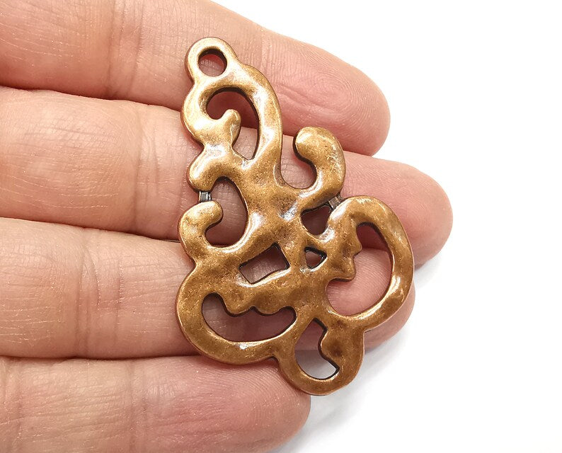 Antique Copper Charms, Pendant Antique Copper Plated (57x39mm) G33090