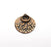 Flower Charms Blank Resin Bezel Mounting Cabochon Base Setting Antique Copper Plated (8mm Blank) G33027