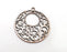 Round Branch Filigree Charms, Dangle Charms Antique Copper Plated (43x40mm) G33055