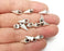 5 Cone, Spike Charms, Dangle Charms Antique Silver Plated (13x6mm) G33073