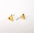 Gold Triangle Blank Earring Bezel Set Base Shiny Gold Plated Brass Earring Stud Base (8mm blank) G33189