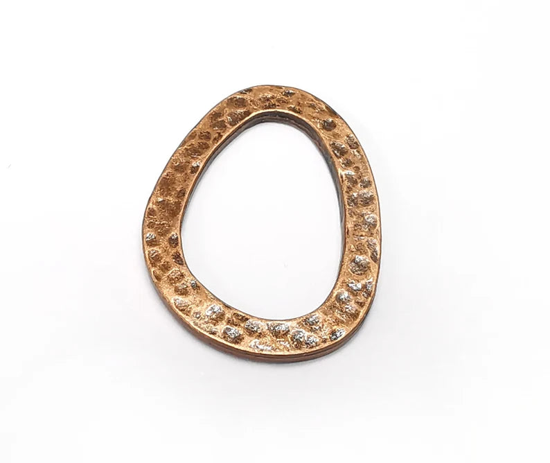 5 Antique Copper Connector Charms, Dangle Charms Antique Copper Plated Findings (30x21mm) G33084