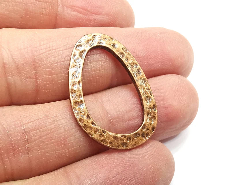 5 Antique Copper Connector Charms, Dangle Charms Antique Copper Plated Findings (30x21mm) G33084