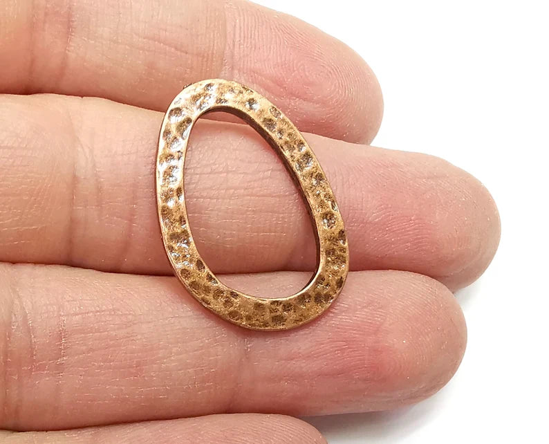 5 Antique Copper Connector Charms, Dangle Charms Antique Copper Plated Findings (30x21mm) G33084