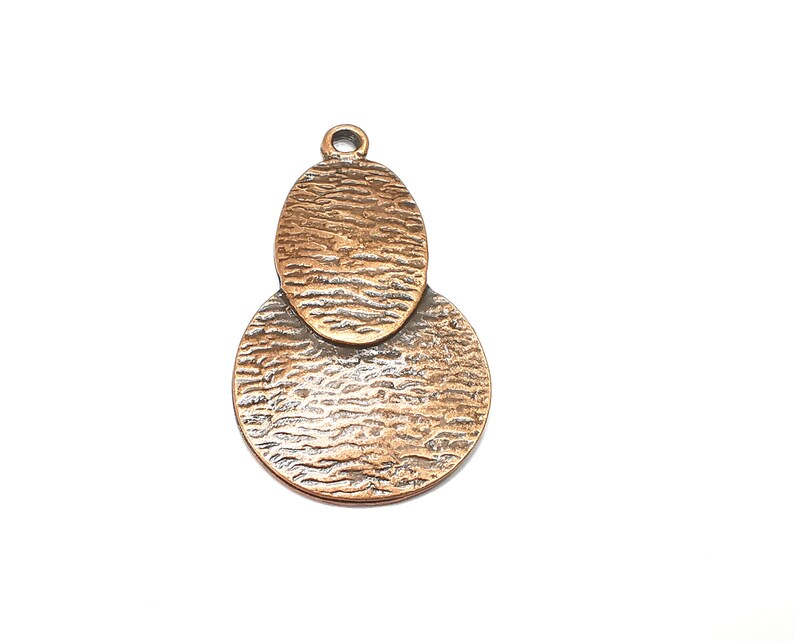 Ethnic Geometric , Antique Copper Plated Charms (37x21mm) G33089