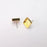 Gold Square Blank Earring Bezel Set Base Shiny Gold Plated Brass Earring Stud Base (10mm blank) G33178