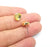 Gold Round Blank Earring Bezel Set Base Shiny Gold Plated Brass Earring Stud Base (8mm blank) G33183