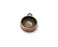 5 Round Pendant Blanks, Resin Bezel Bases, Mosaic Mountings, Polymer Clay base, Antique Copper Plated (12mm) G33292