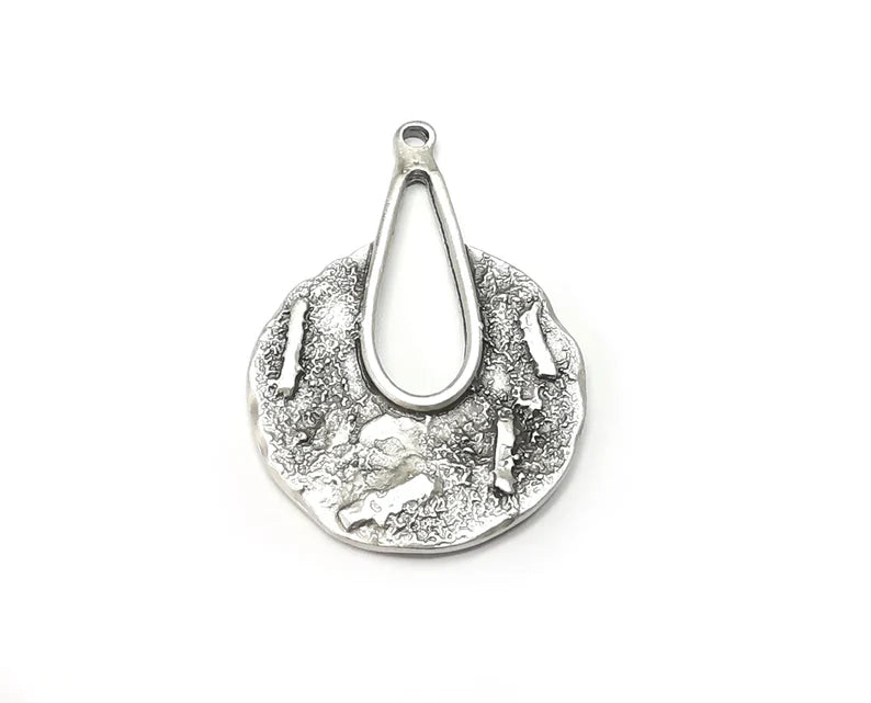 Ethnic Charms, Antique Silver Plated (46x31mm) G33297