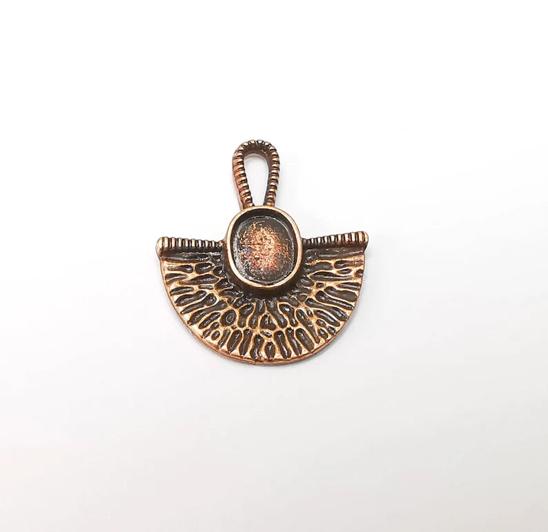 5 Copper Dangle Charms Antique Copper Plated Charms (27x22mm) G33352