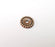 5 Ribbed Round Rondelle Beads Antique Copper Plated (12mm) G33353