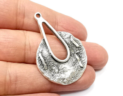 Ethnic Charms, Antique Silver Plated (46x31mm) G33297