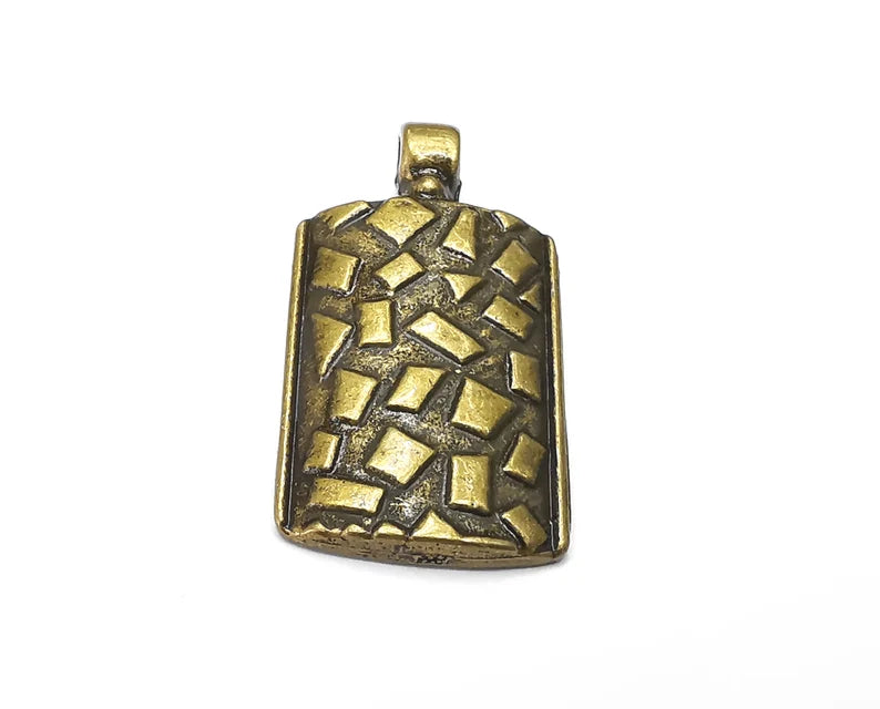 Ethnic Charms Pendant , Antique Bronze Plated Charms (37x20mm) G33399