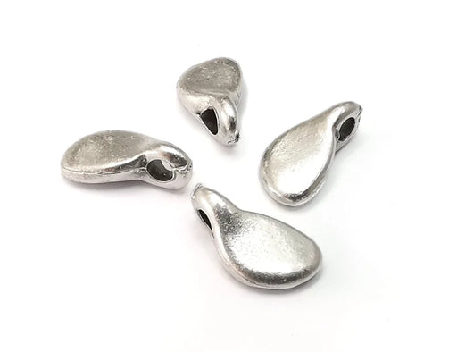 5 Antique Silver Charms Antique Silver Plated Charms (14x7mm) G33334