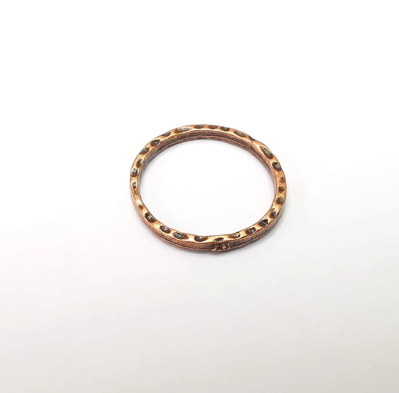 5 Copper Circle Connector Findings Antique Copper Plated Hoop Circle (20mm) G33347