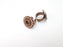 Copper Ring Setting Blank Cabochon Mounting Adjustable Resin Base Bezel Mosaic, Antique Copper Plated Brass (8mm) G33346
