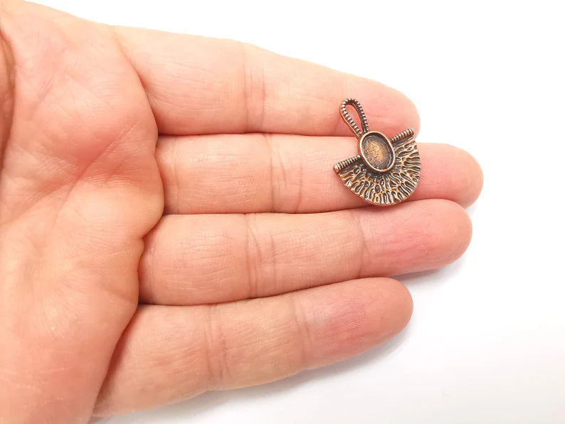 5 Copper Dangle Charms Antique Copper Plated Charms (27x22mm) G33352