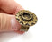 Ethnic Ring Setting Blank Cabochon Mounting Adjustable Resin Base Bezel Mosaic, Antique Bronze Plated Brass (10mm) G33365