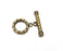 2 Twisted Swirl Toggle Clasps Set, Antique Bronze Plated Toggle Clasp Findings 25x7mm+19x15mm G33387
