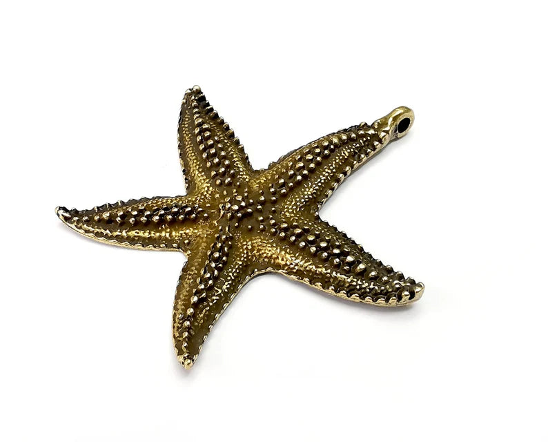 Starfish Pendant, Charms Antique Bronze Plated Charms (60x56mm) G33456