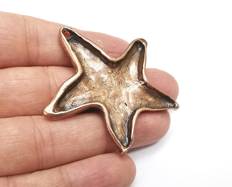 Starfish Pendant, Charms Antique Copper Plated Charms (54x52mm) G33465