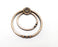 Circles round charm blank base Antique copper plated 45x41mm (Blank Size 5mm) G33478