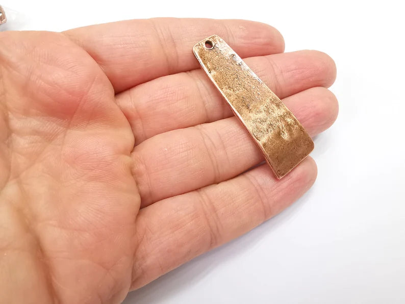 Antique Copper Dangle Charms, Antique Copper Plated (52x18mm) G33482