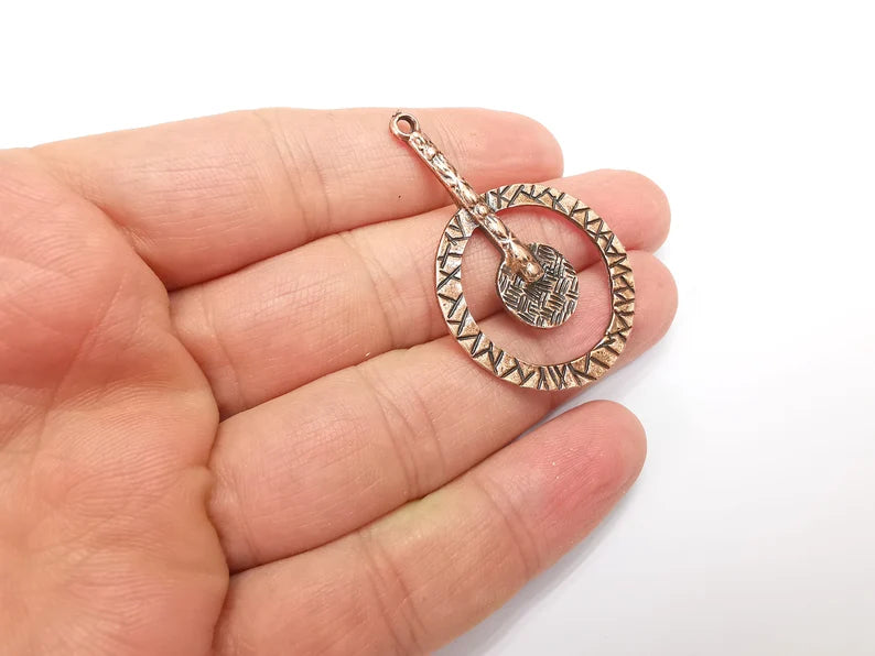 Antique Copper Plated Dangle Charms (48x32mm) G33485