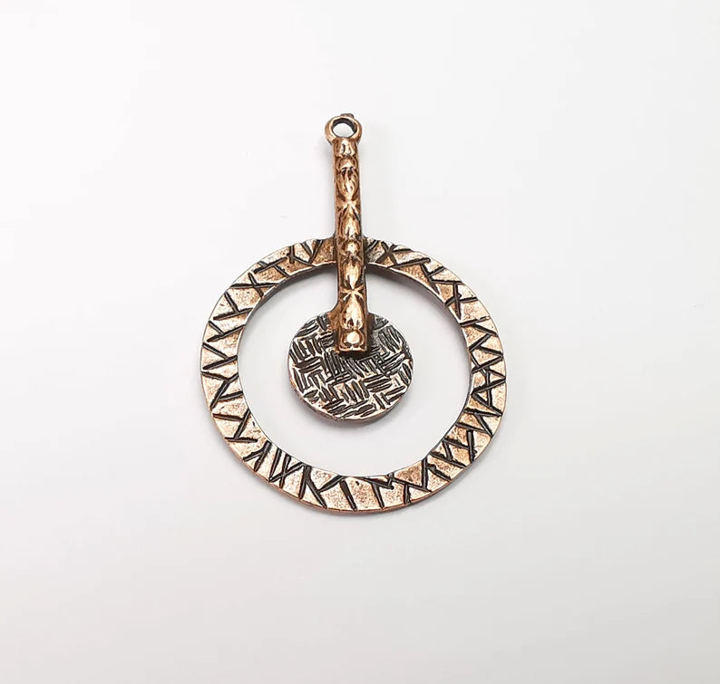 Antique Copper Plated Dangle Charms (48x32mm) G33485