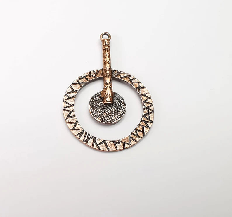Antique Copper Plated Dangle Charms (48x32mm) G33485