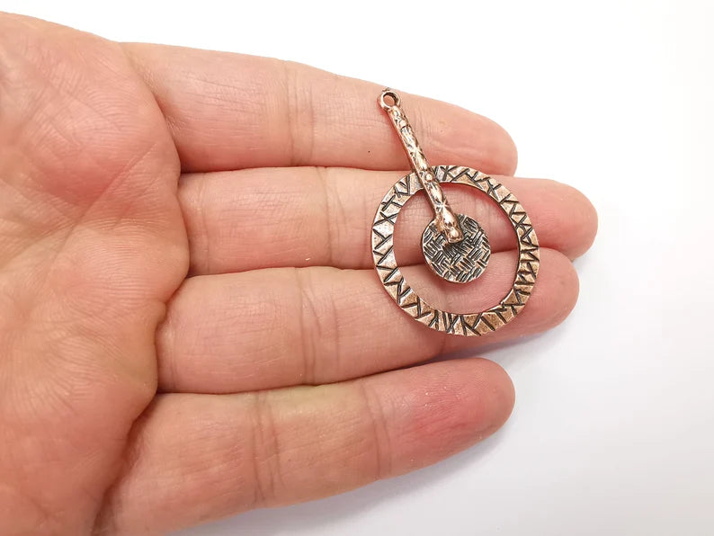 Antique Copper Plated Dangle Charms (48x32mm) G33485