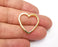 2 Heart Charms Gold Plated Charm (24x23mm) G33425