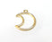 Crescent Moon Charms Gold Plated Charm (26x20mm) G33427