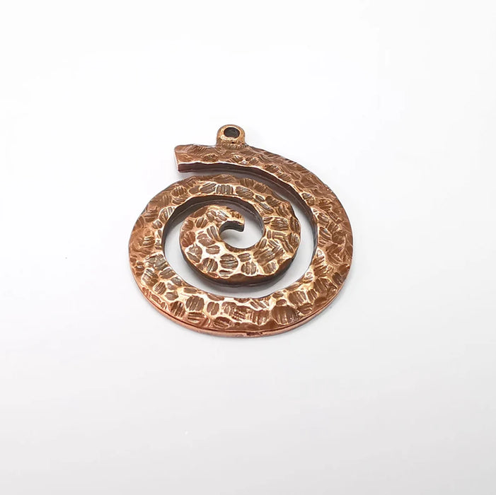 Swirl Charms, Hammered Antique Copper Plated (38x32mm) G33433