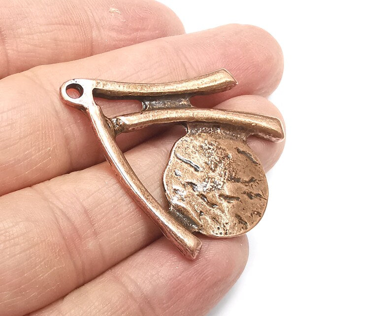 Ethnic Charms, Antique Copper Plated Charms (43x39mm) G33464