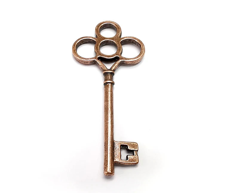 Key Pendant, Charms Antique Copper Plated (66x27mm) G33471