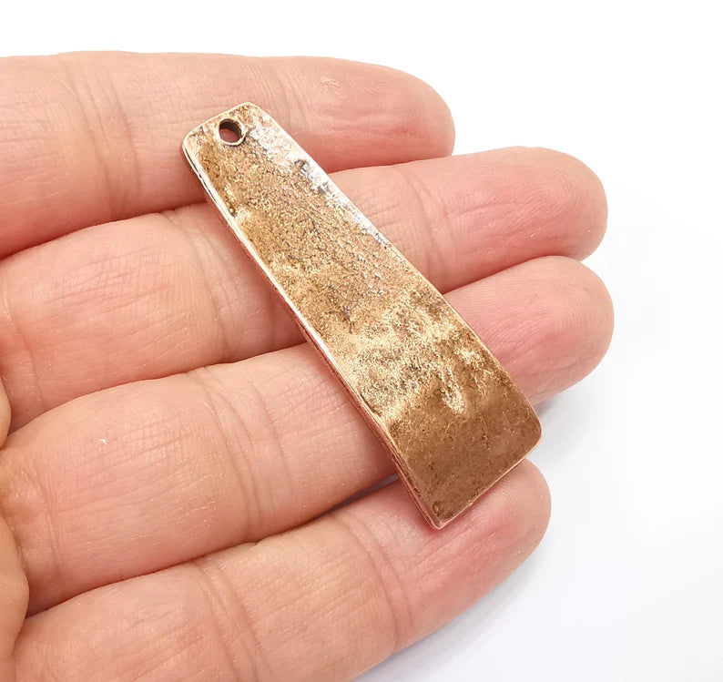 Antique Copper Dangle Charms, Antique Copper Plated (52x18mm) G33482