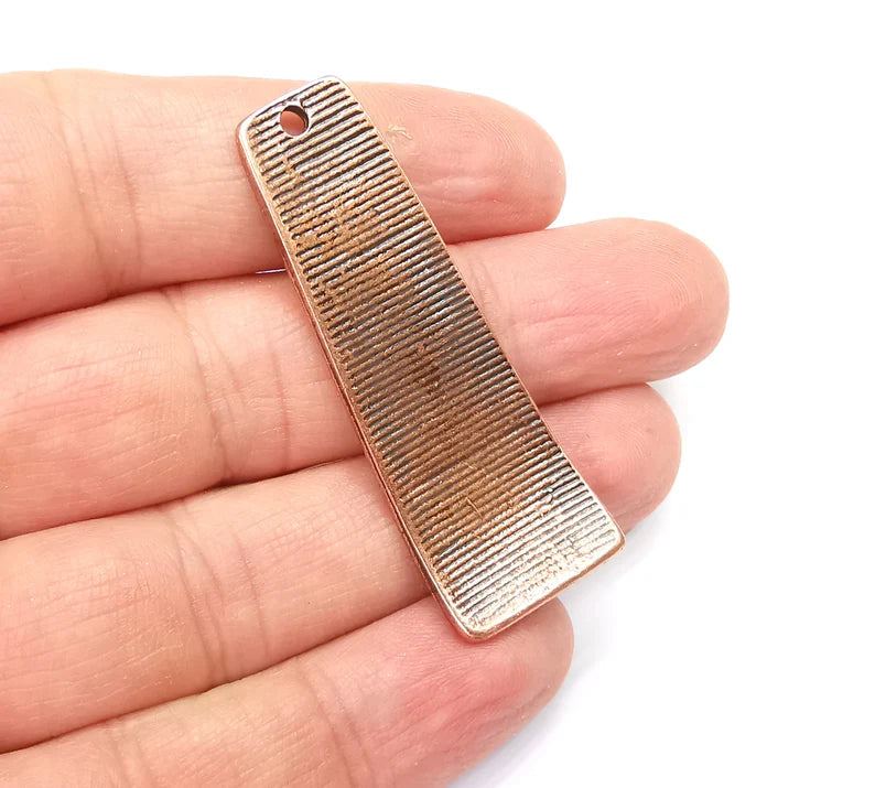 Antique Copper Dangle Charms, Antique Copper Plated (52x18mm) G33482