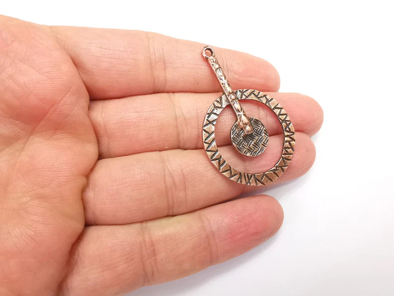 Antique Copper Plated Dangle Charms (48x32mm) G33485